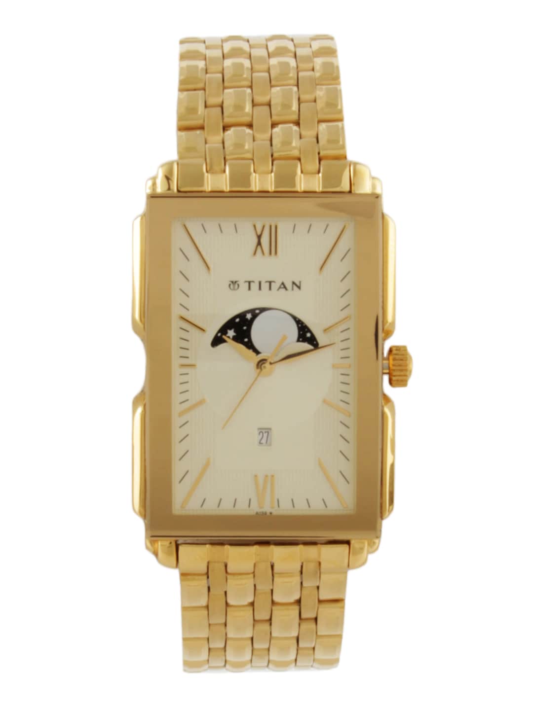 Titan Men Cream Dial Watch