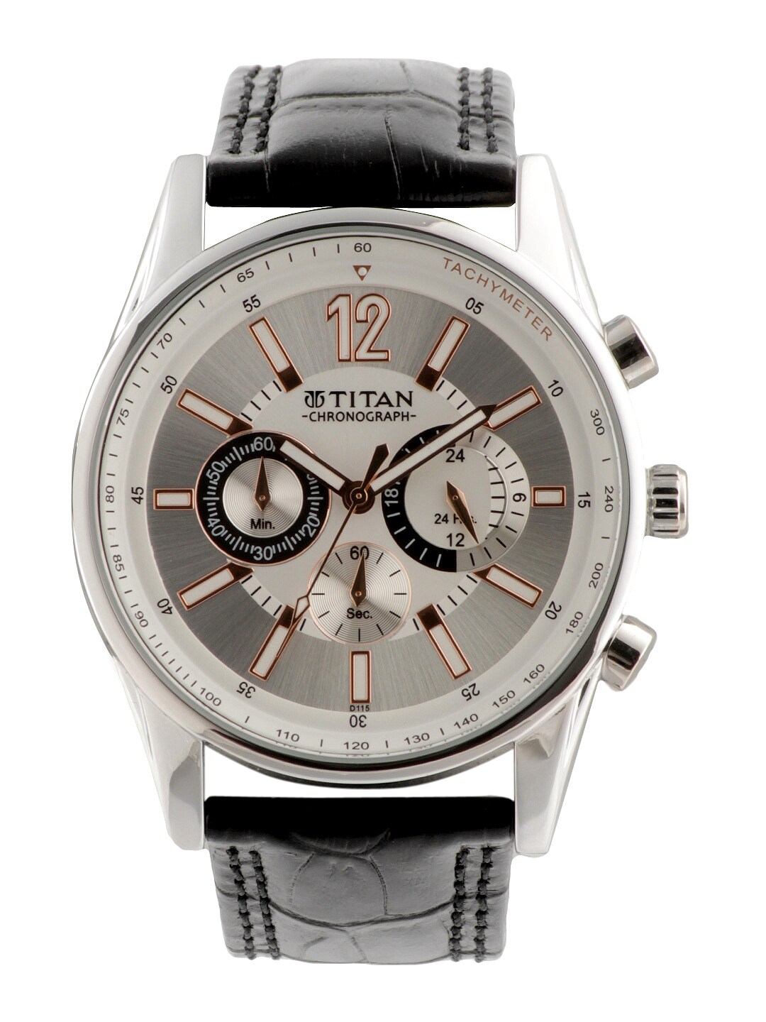 Titan Men Silver Chronograph Watch