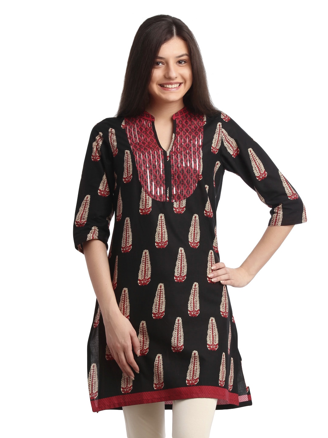 Aurelia Women Black Kurta