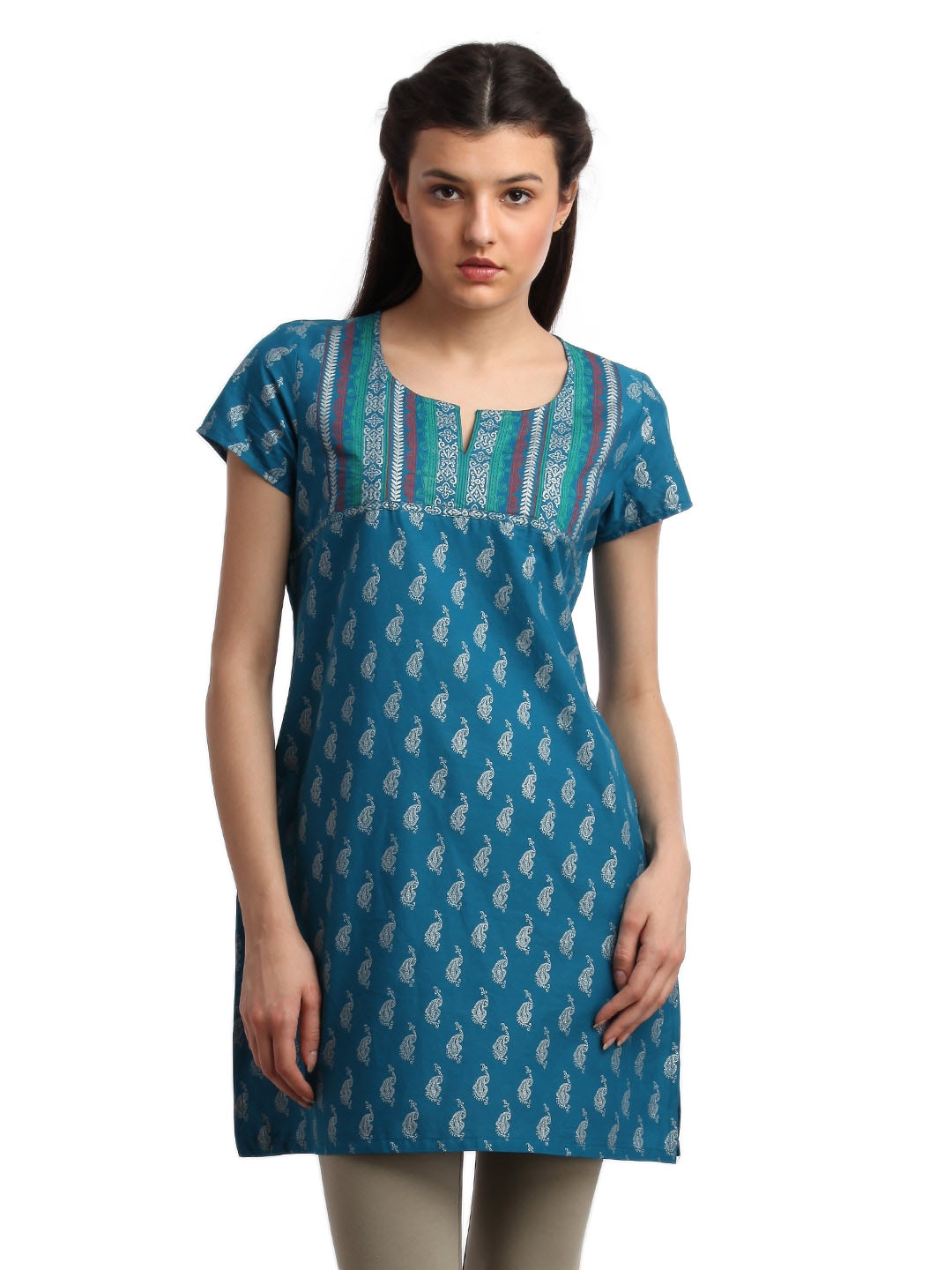 Aurelia Women Printed Blue Kurta