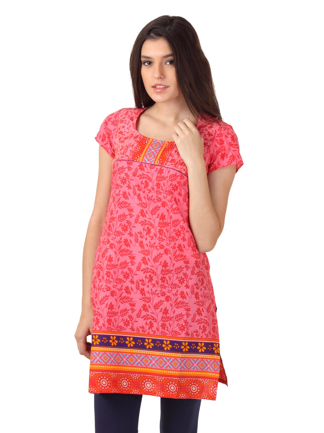 Aurelia Women Pink Printed Kurta