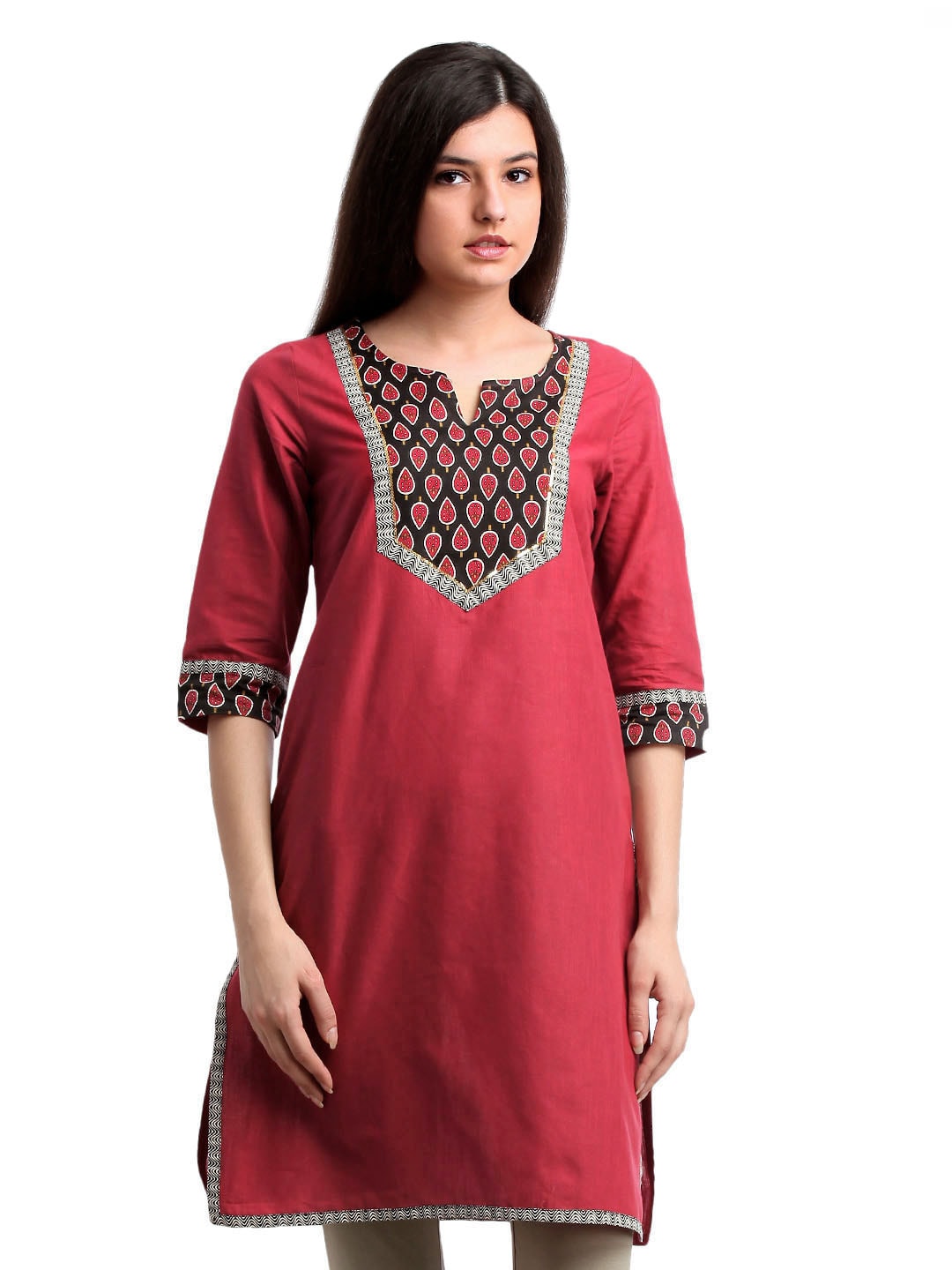 Aurelia Women Maroon Kurta