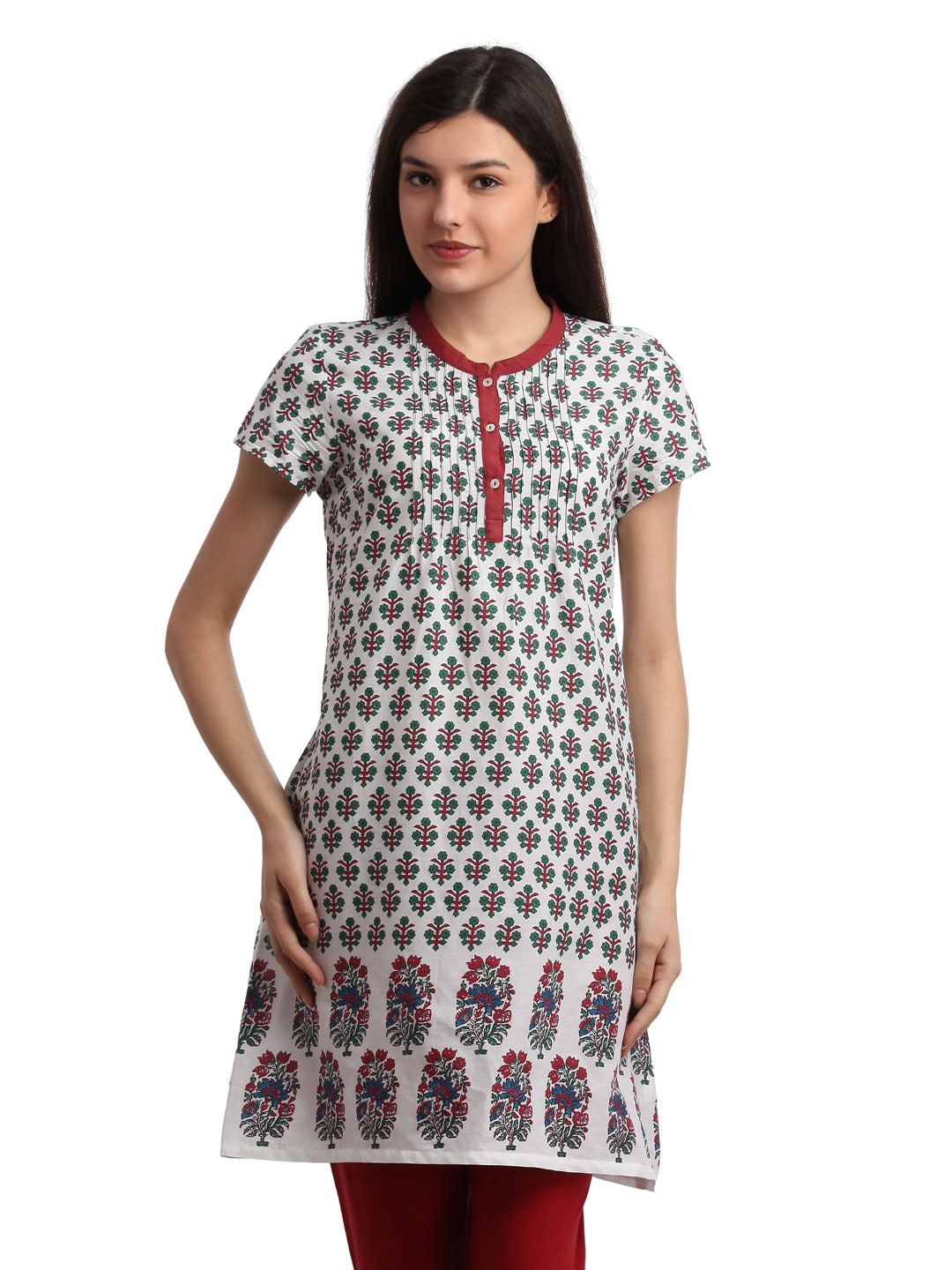 Aurelia Women Printed White Kurta