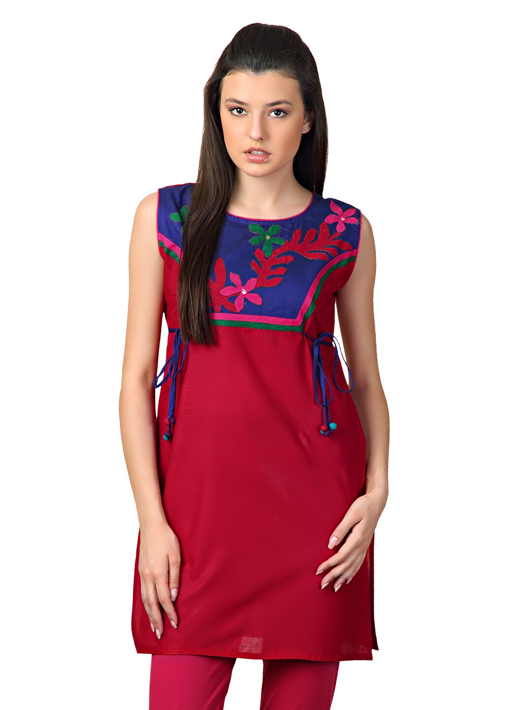 Span Women Red Kurta