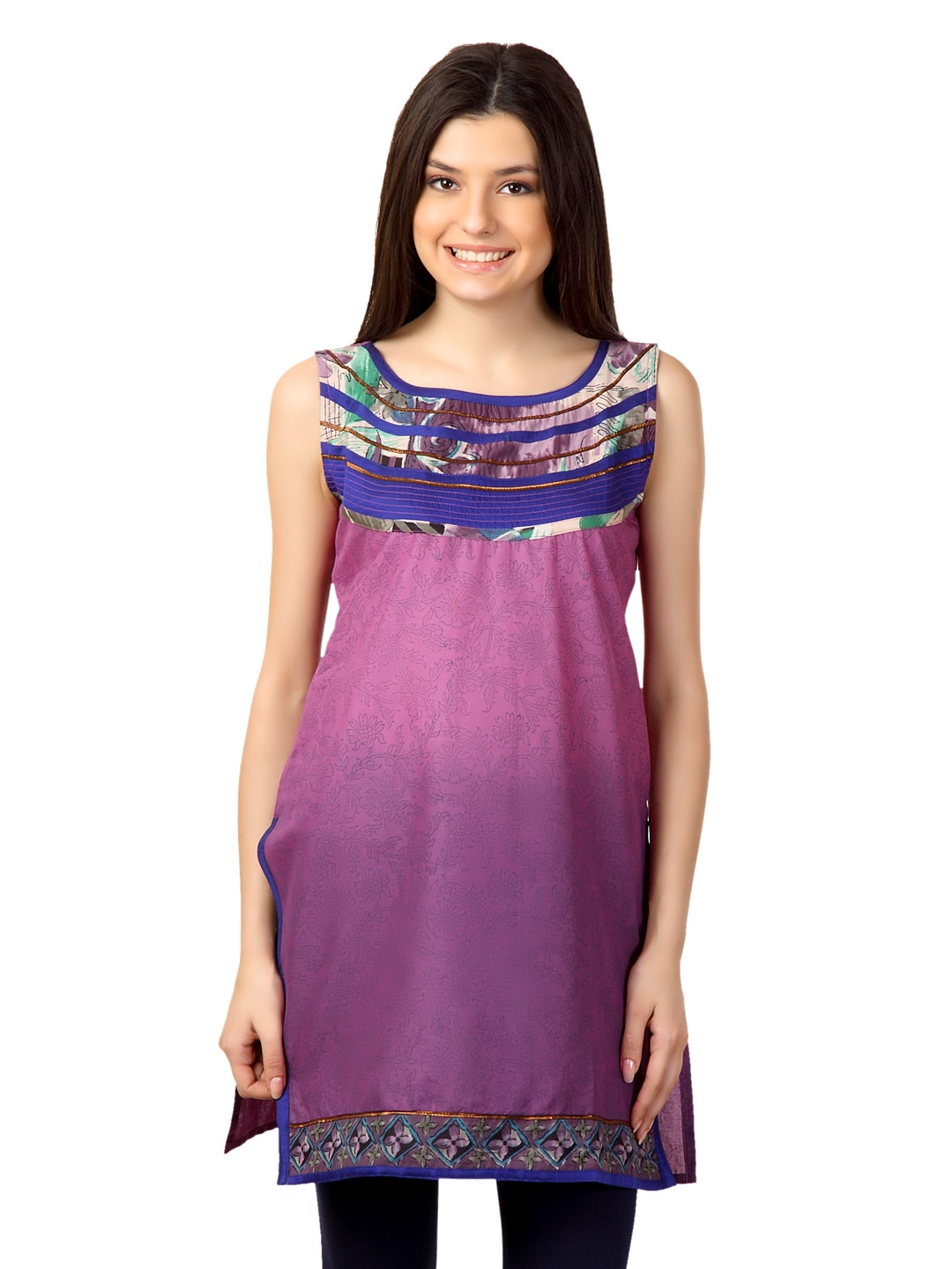 Span Women Purple Kurta