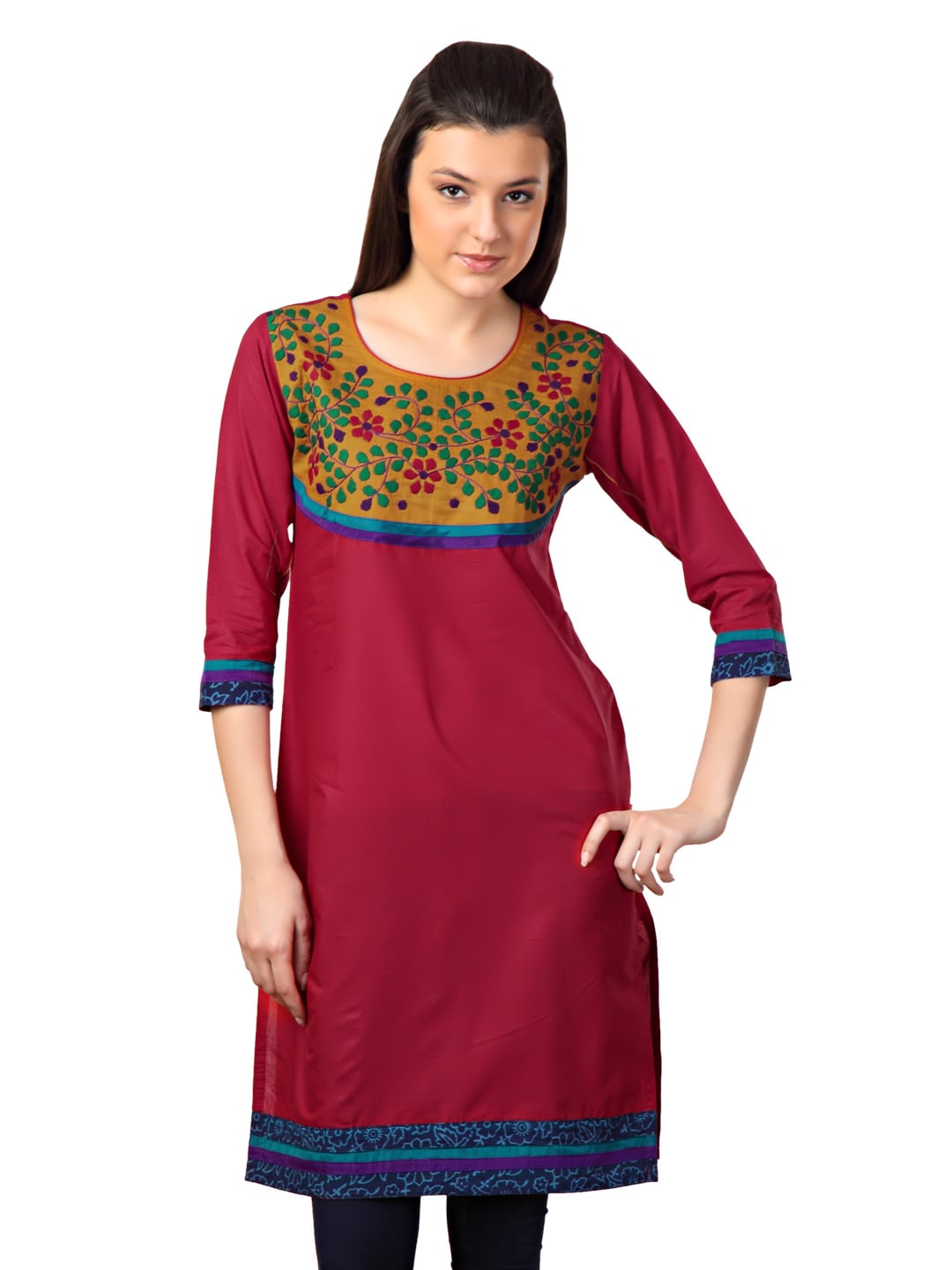 Span Women Red Kurta