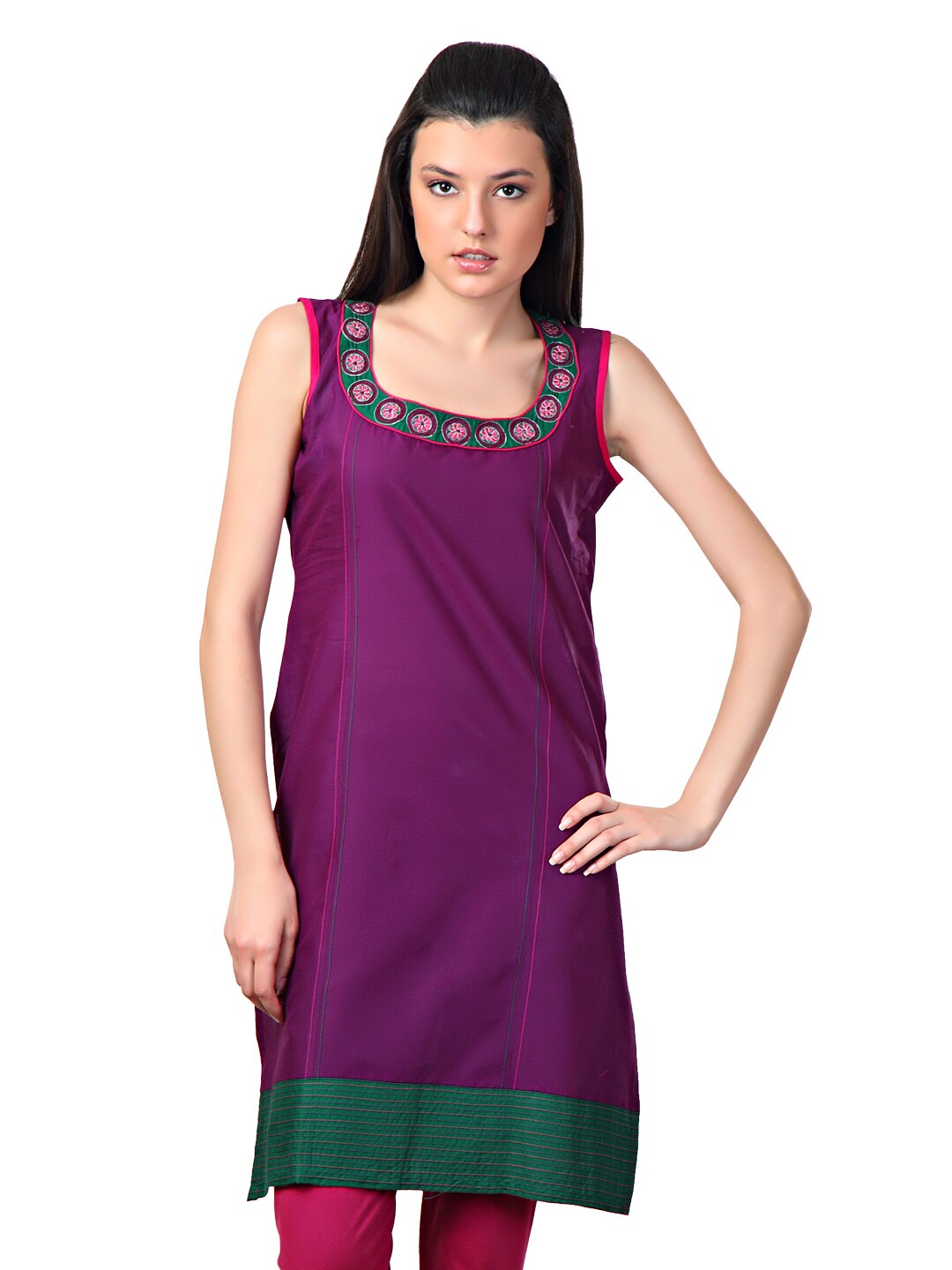 Span Women Purple Kurta