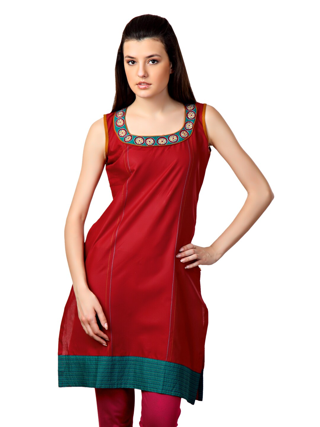 Span Women Red Kurta