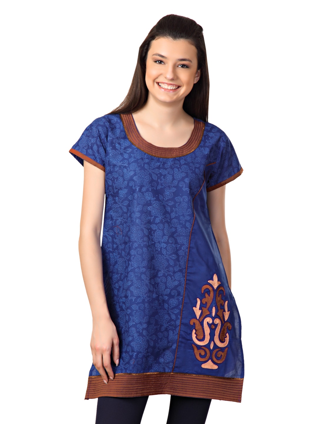 Span Women Blue Kurta