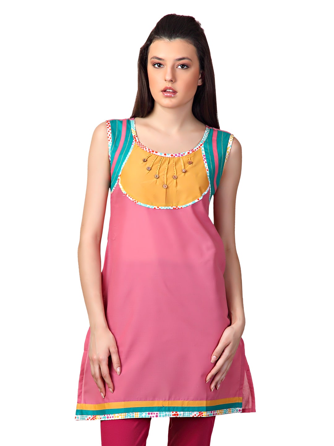 Span Women Pink Kurta