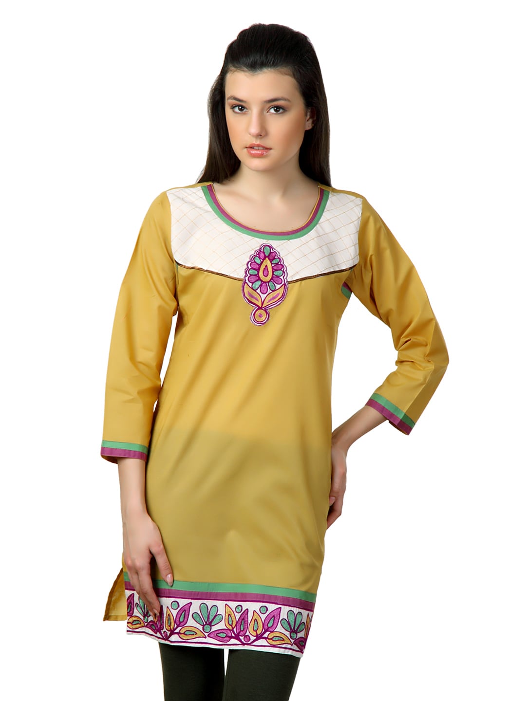 Span Women Yellow Kurta