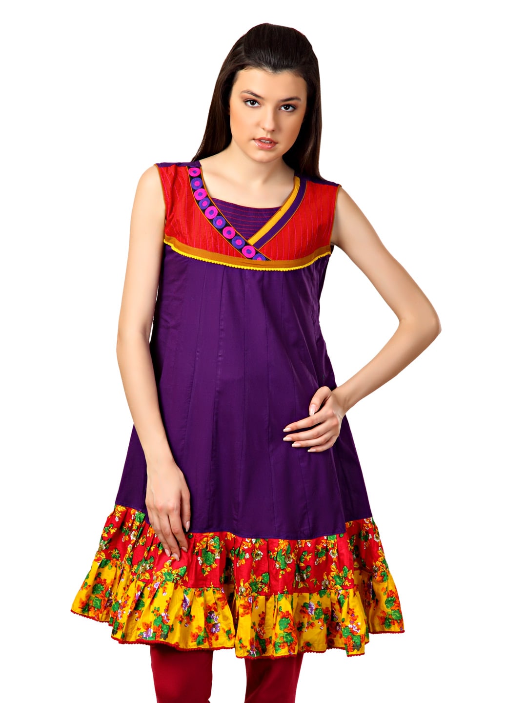 Span Women Purple Kurta