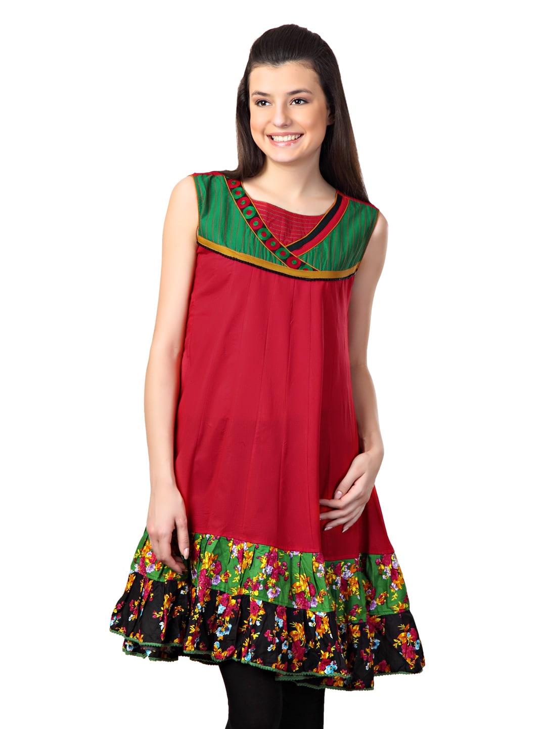 Span Women Red Kurta