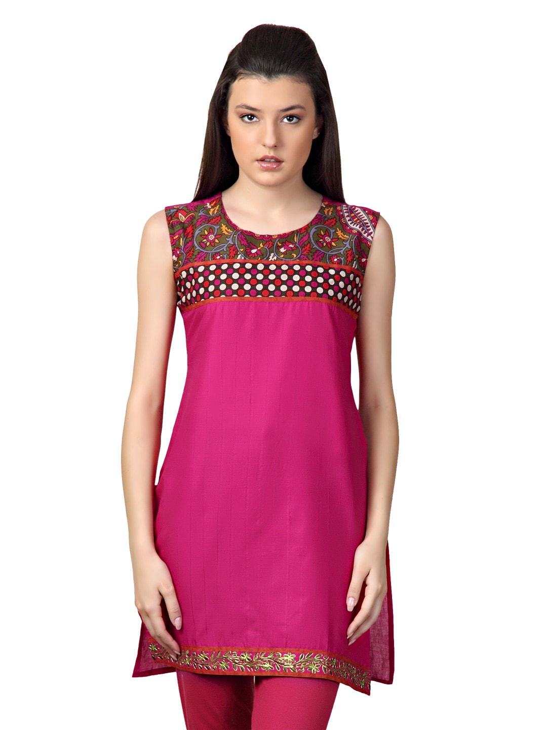 Span Women Pink Kurta