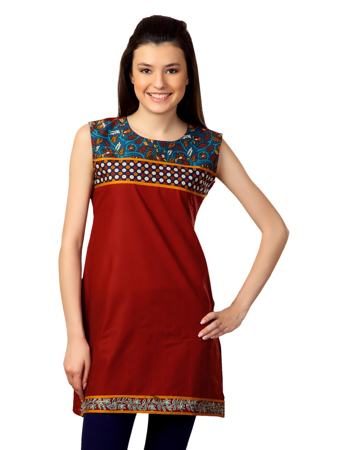 Span Women Red Kurta