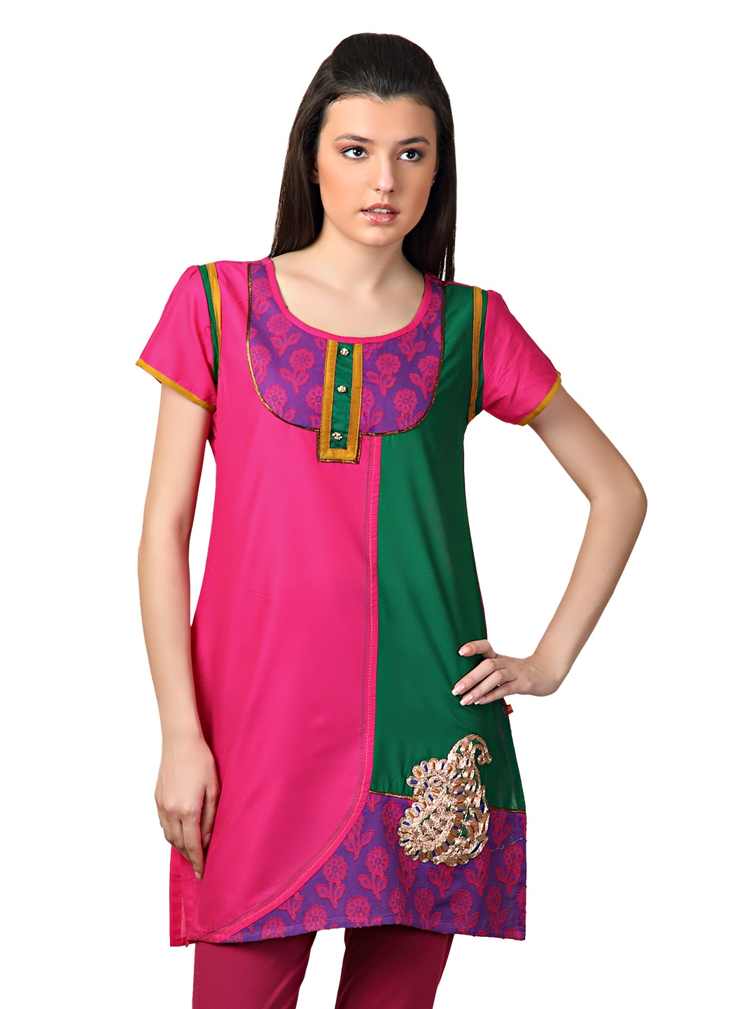 Span Women Pink Kurta