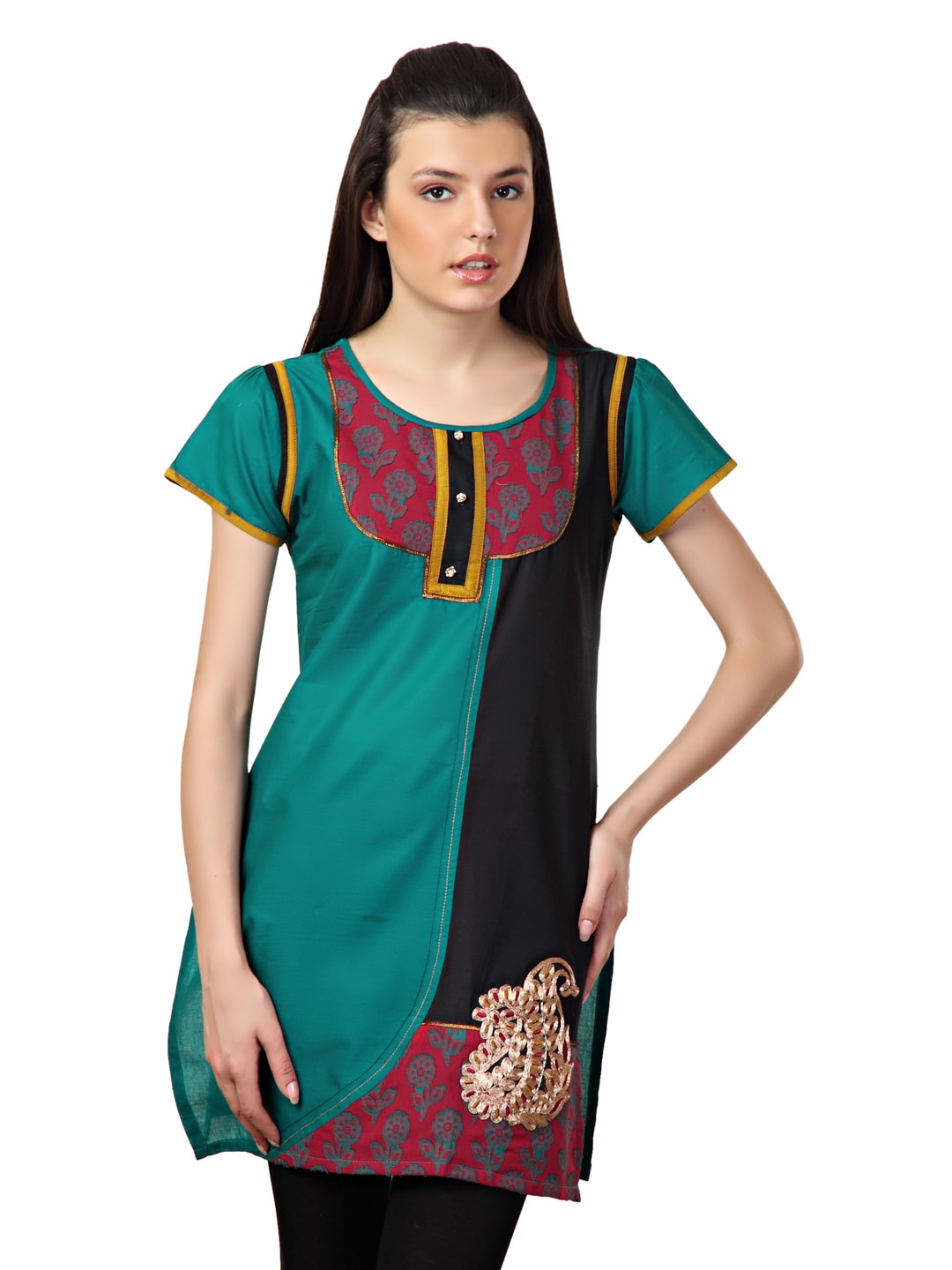 Span Women Green Kurta