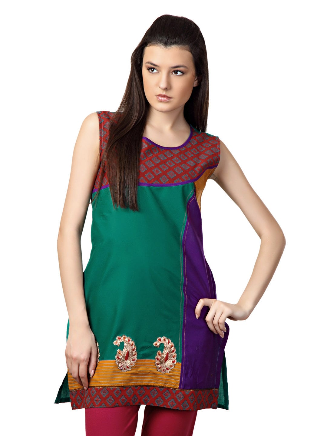 Span Women Green Kurta