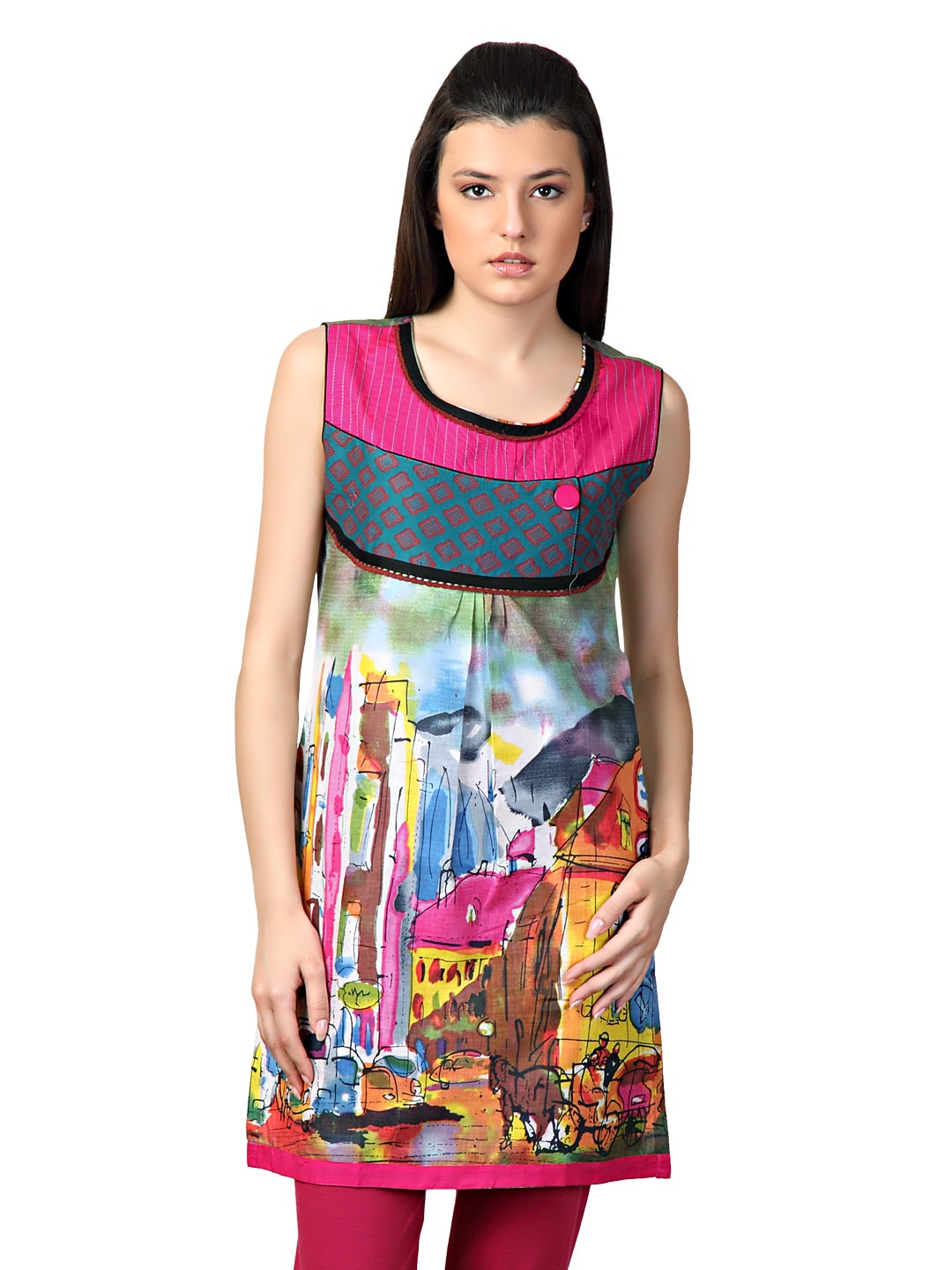 Span Women Multi Coloured Kurta