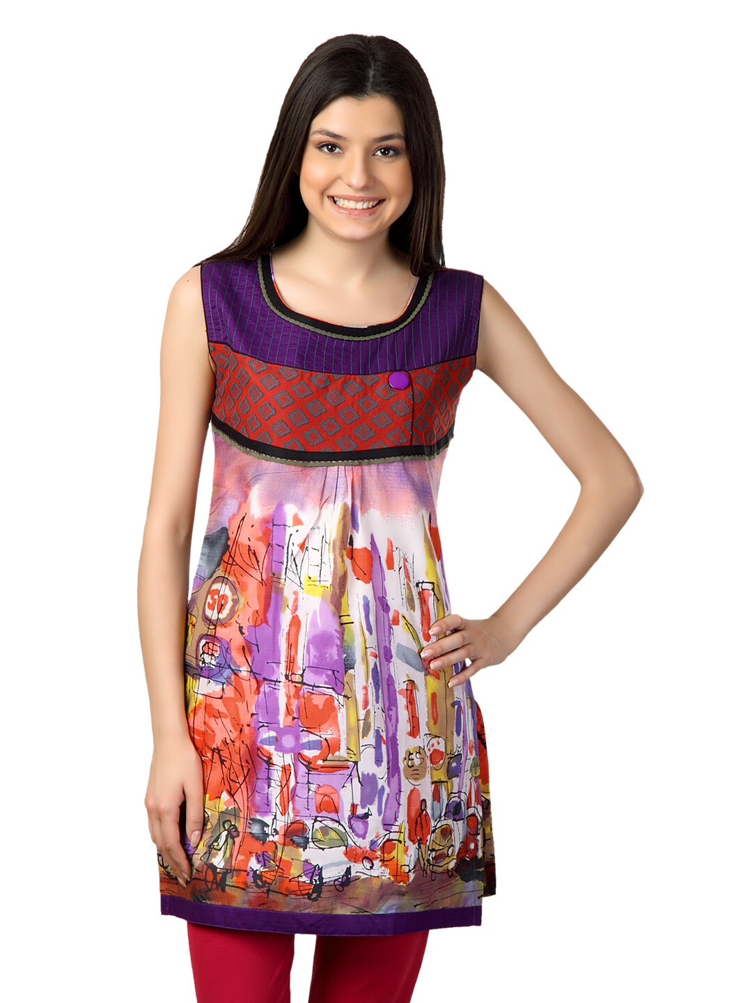 Span Women Multi Coloured Kurta