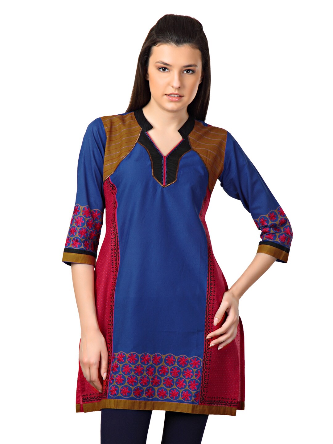 Span Women Blue Kurta