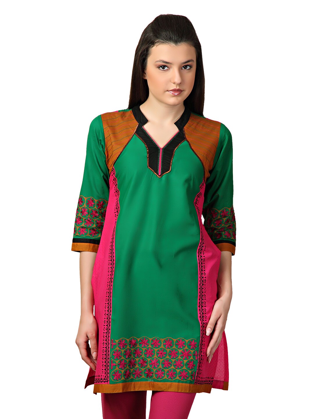 Span Women Green Kurta