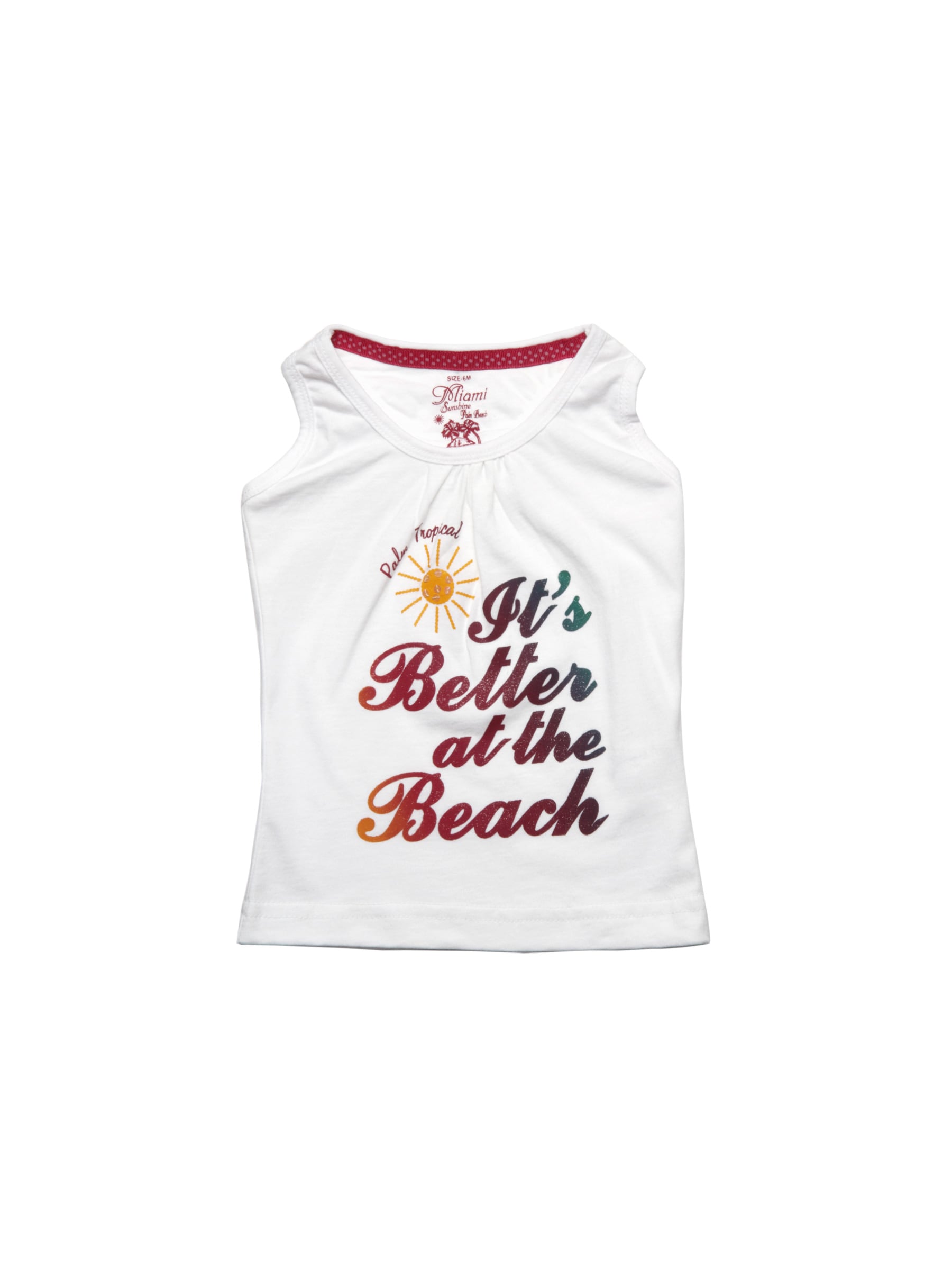 Palm Tree Girls Milan White Top