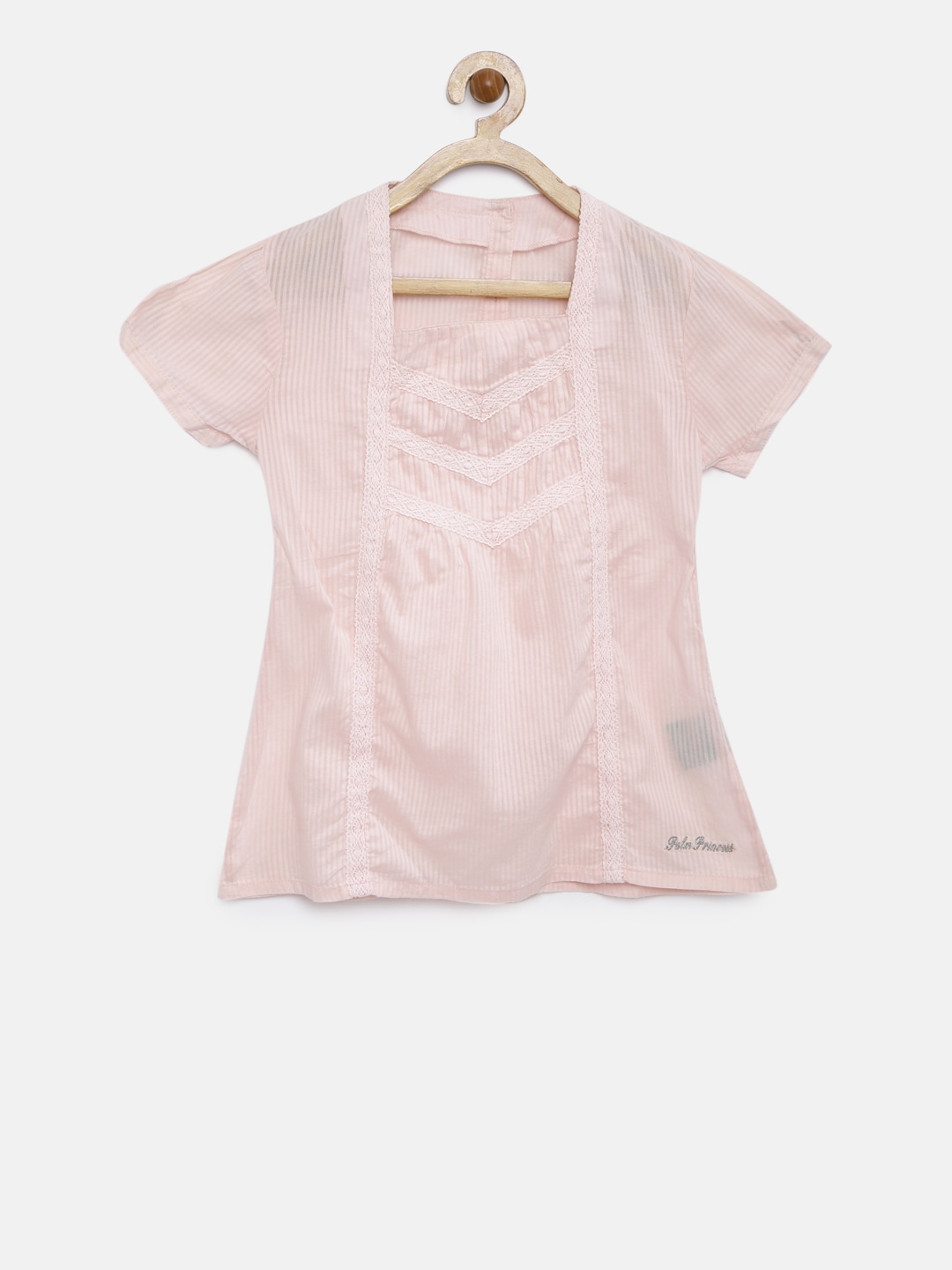 Gini and Jony Girls Pink Striped Top