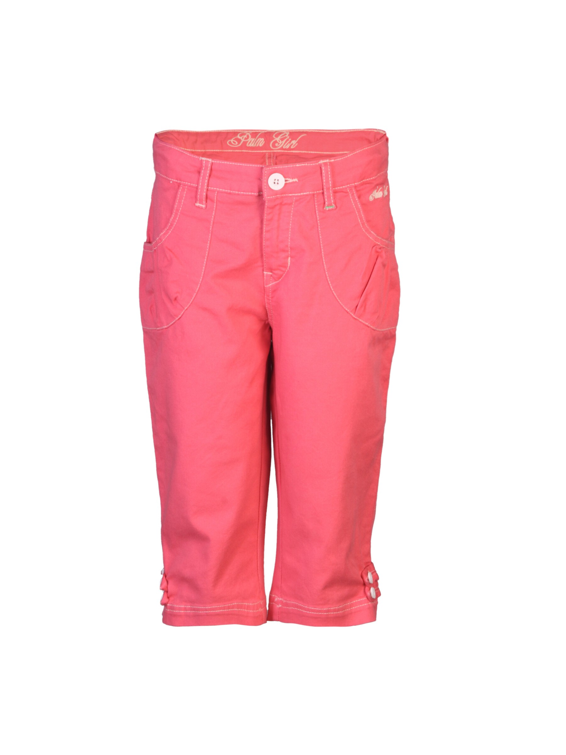 Gini and Jony Girls Woven Pink Pedal Pusher