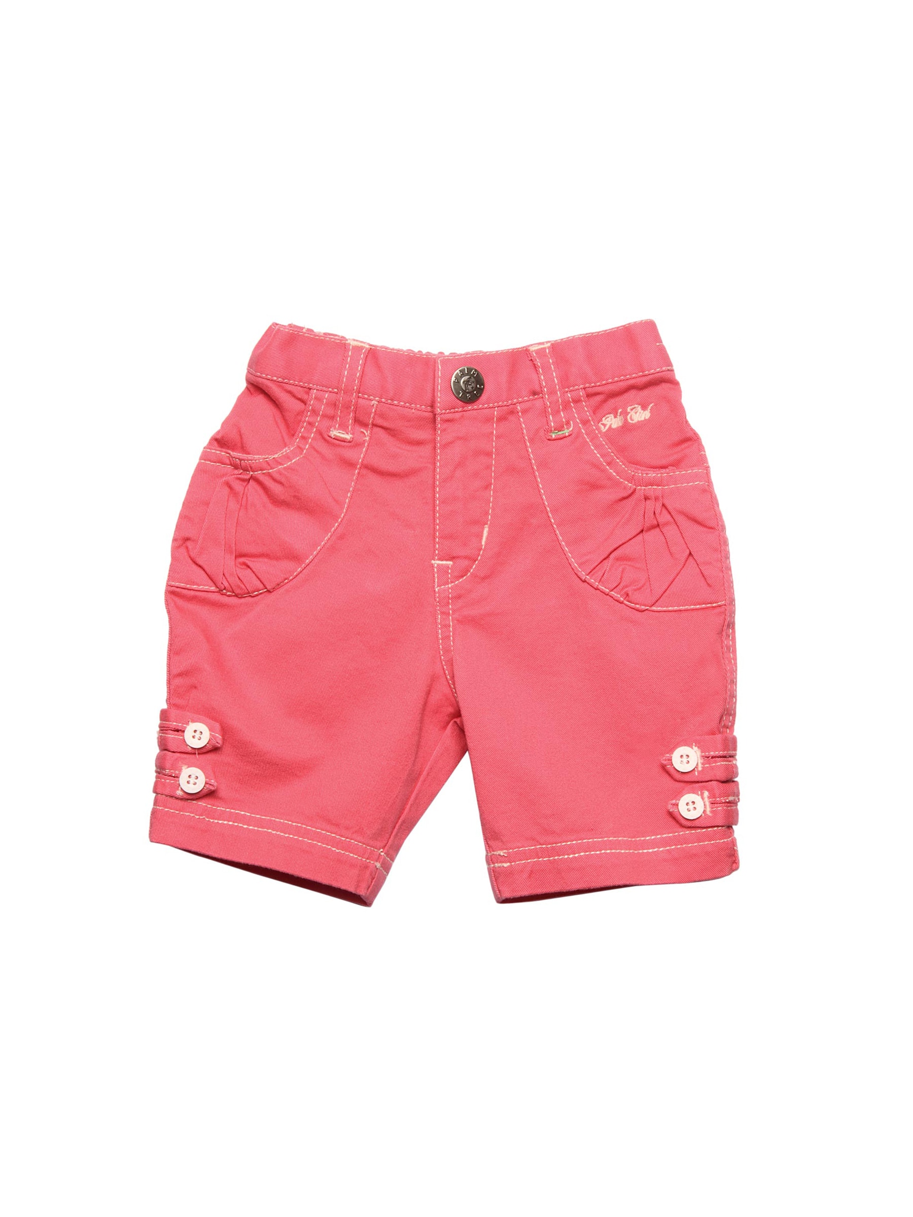 Gini and Jony Girls Woven Pink Pedal Pusher