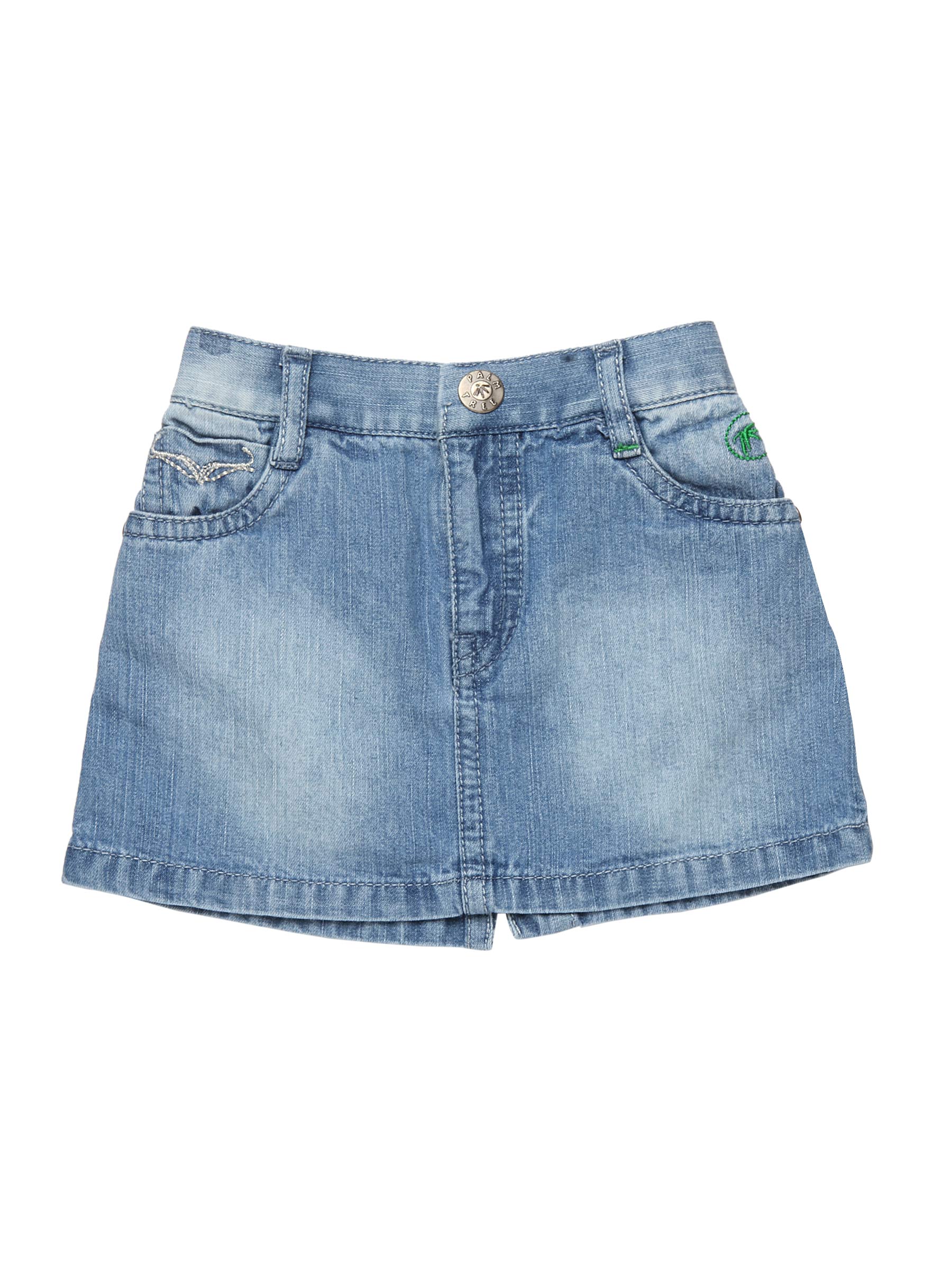 Gini and Jony Girls Woven Blue Skirt