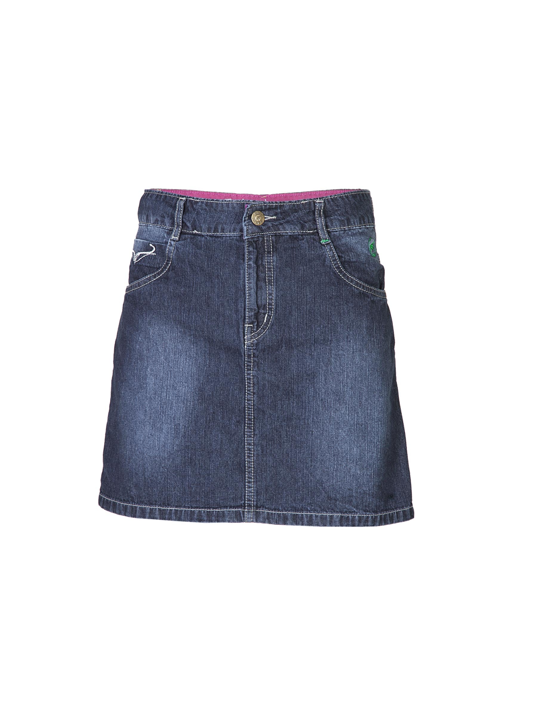 Gini and Jony Girls Woven Navy Blue Skirts