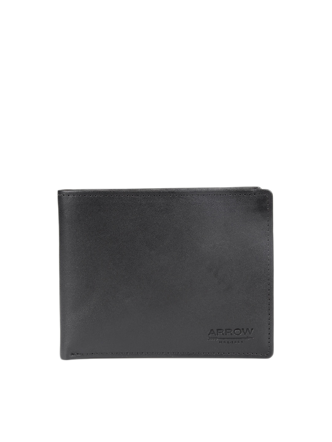 Arrow Men Black Leather Wallet