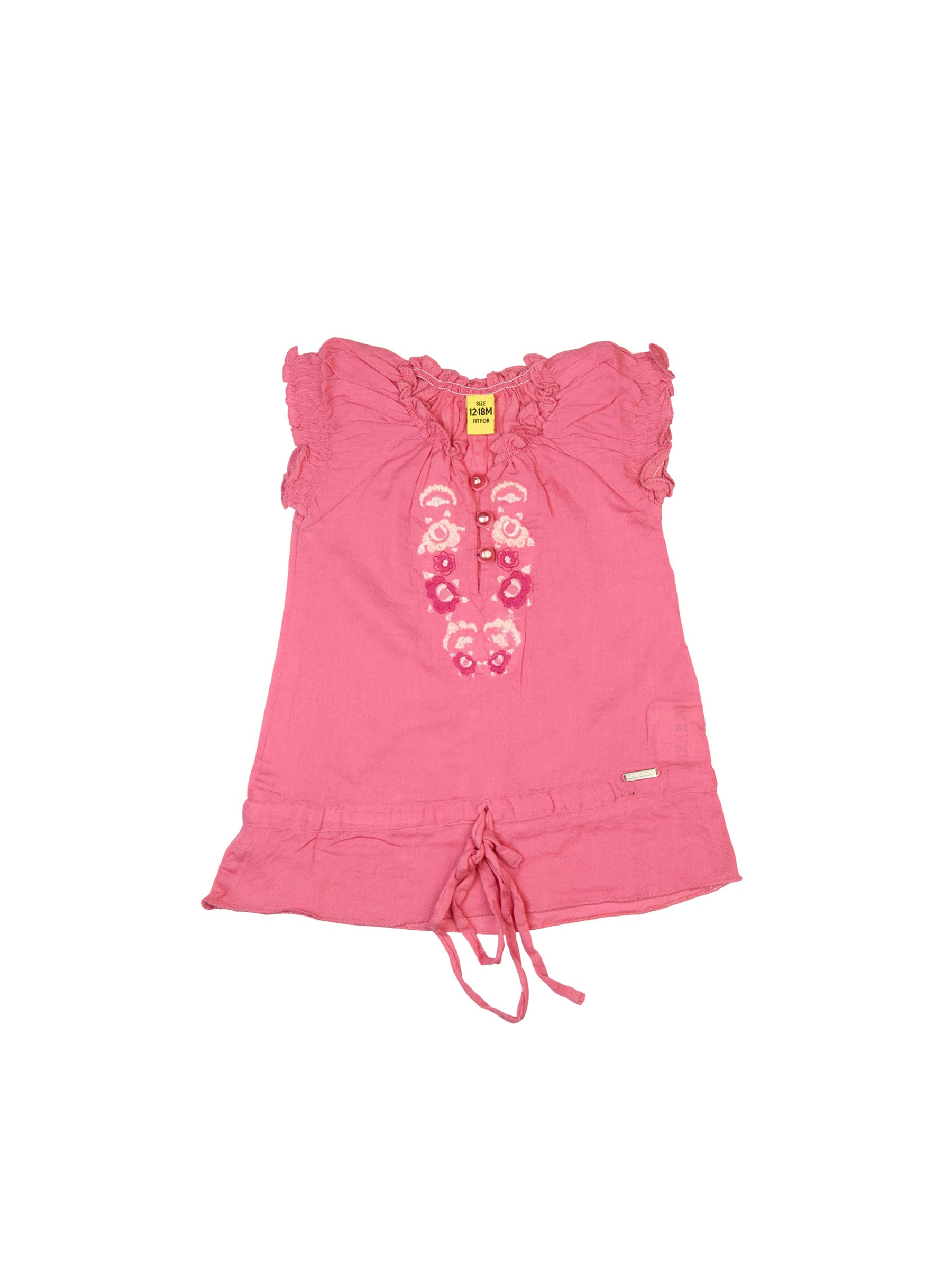 Gini and Jony Girls Woven Peach Top