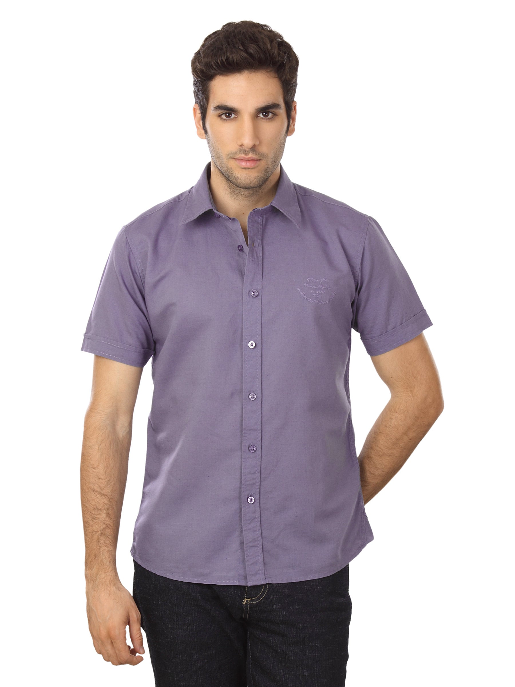 Wrangler Men Purple Shirt