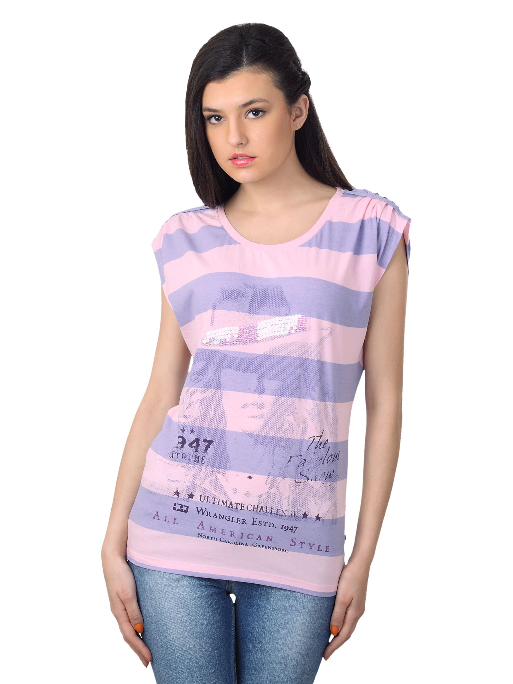 Wrangler Women Pink T-shirt