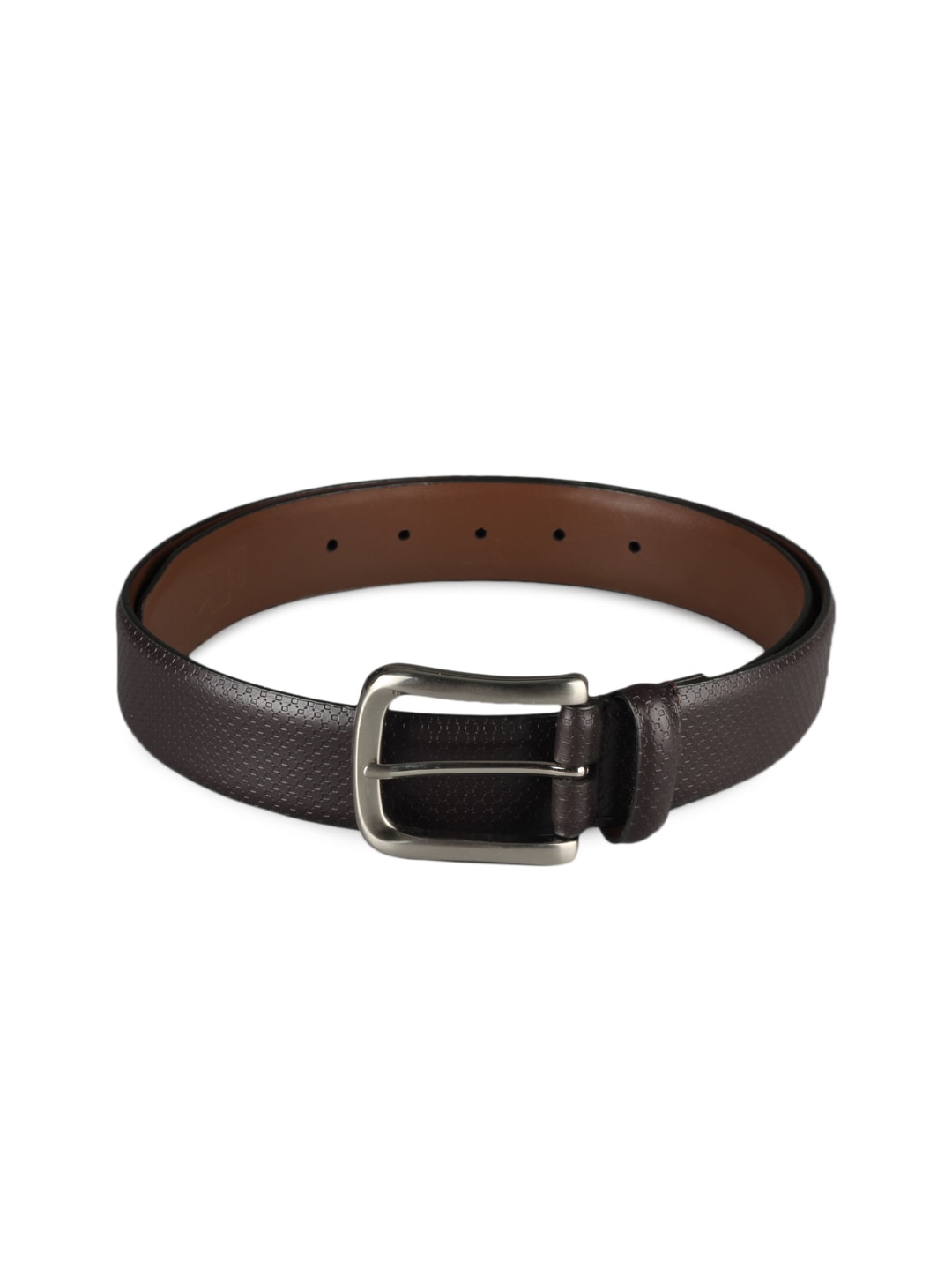 Basics Men Brown Leather Belt