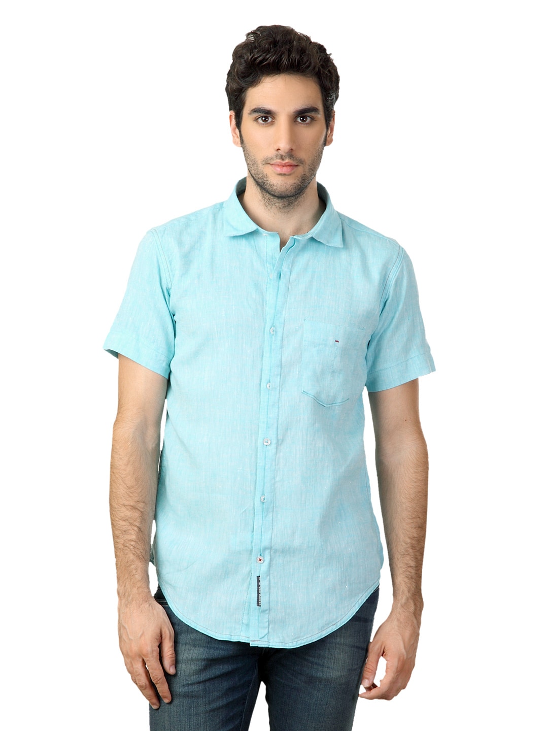 Basics Men Blue Shirt