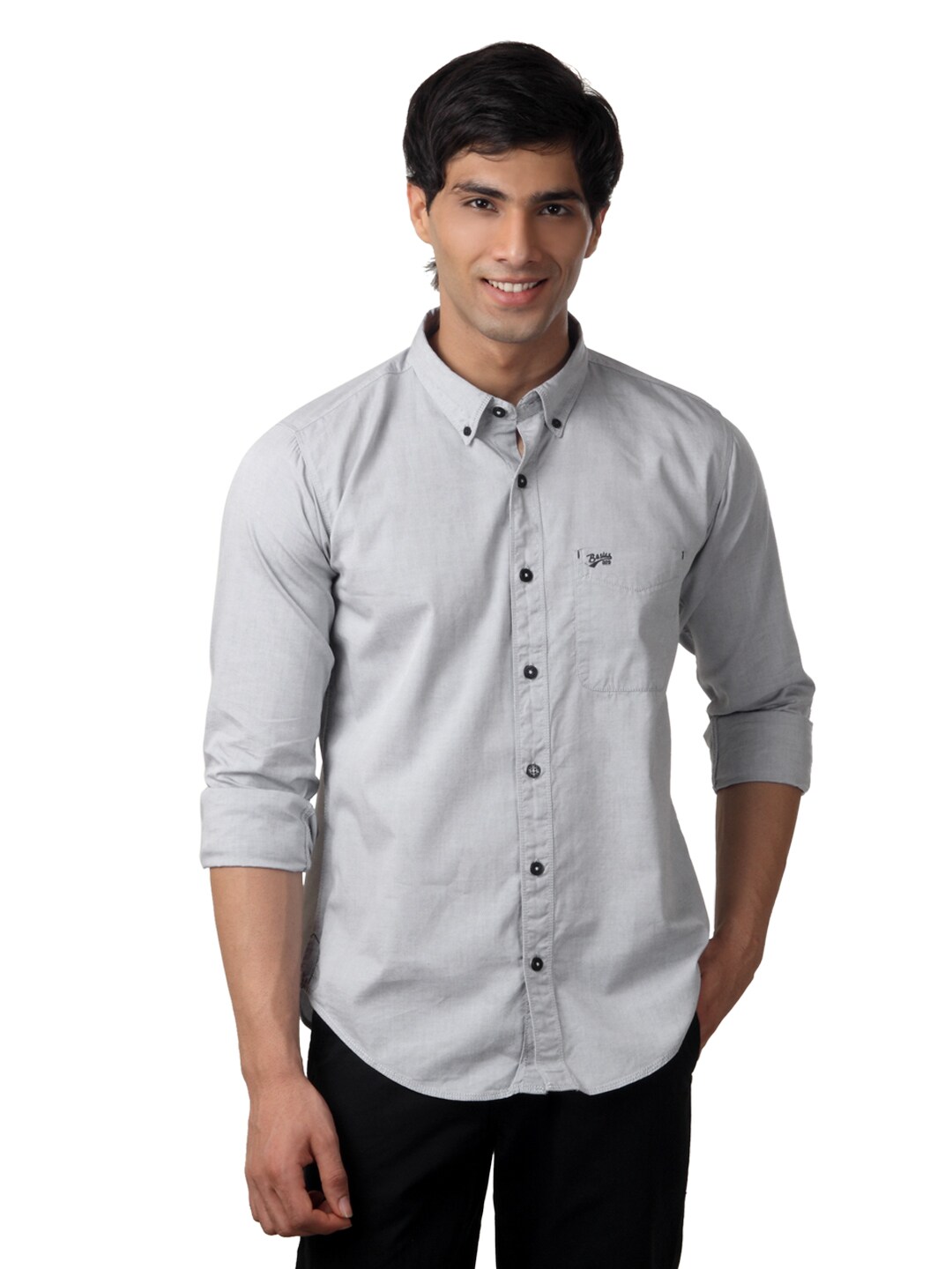 Basics Men Grey Shirt