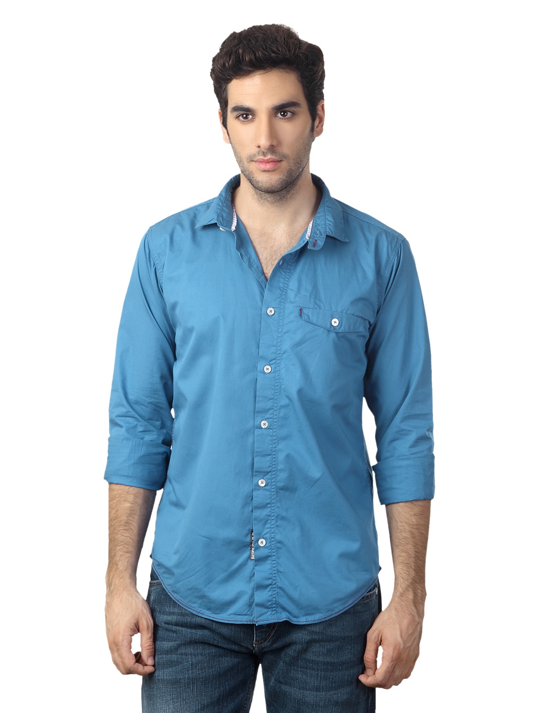 Basics Men Blue Shirt
