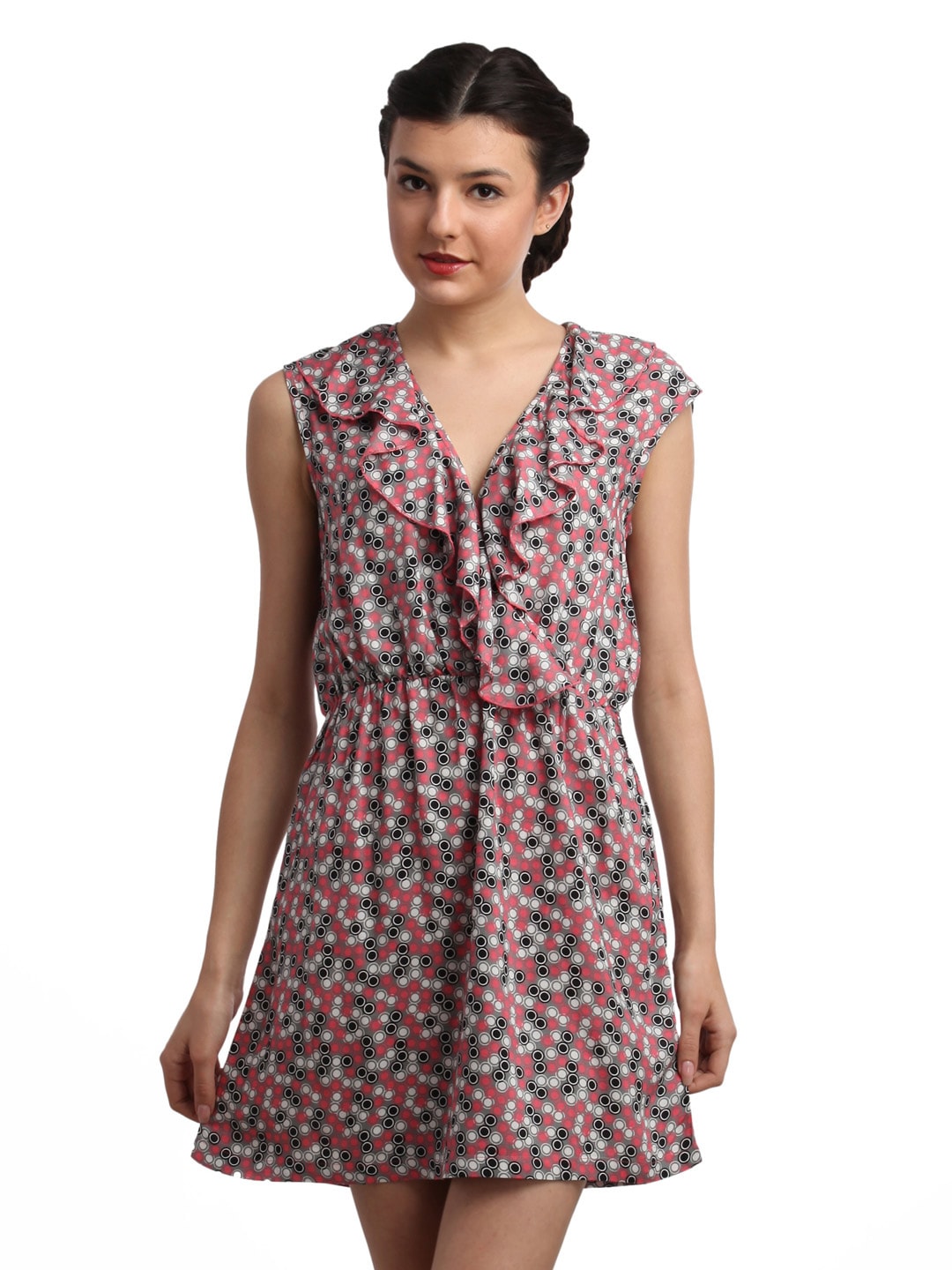 Remanika Women Printed Pink Dress