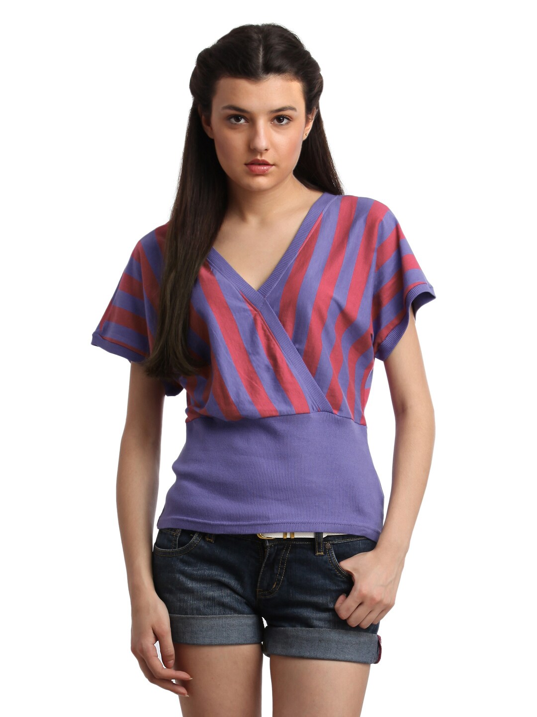 Remanika Women Striped Pink Top