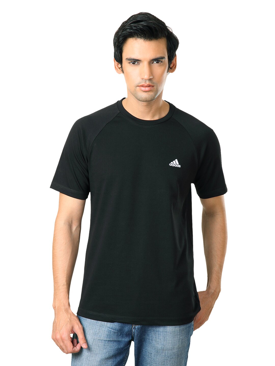 ADIDAS Men Black T-shirt