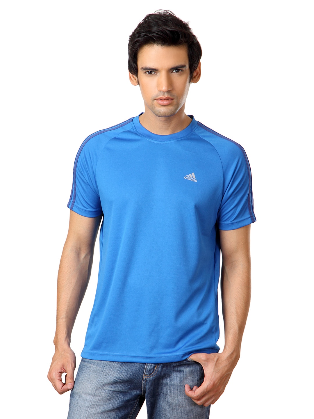 ADIDAS Men Blue T-shirt
