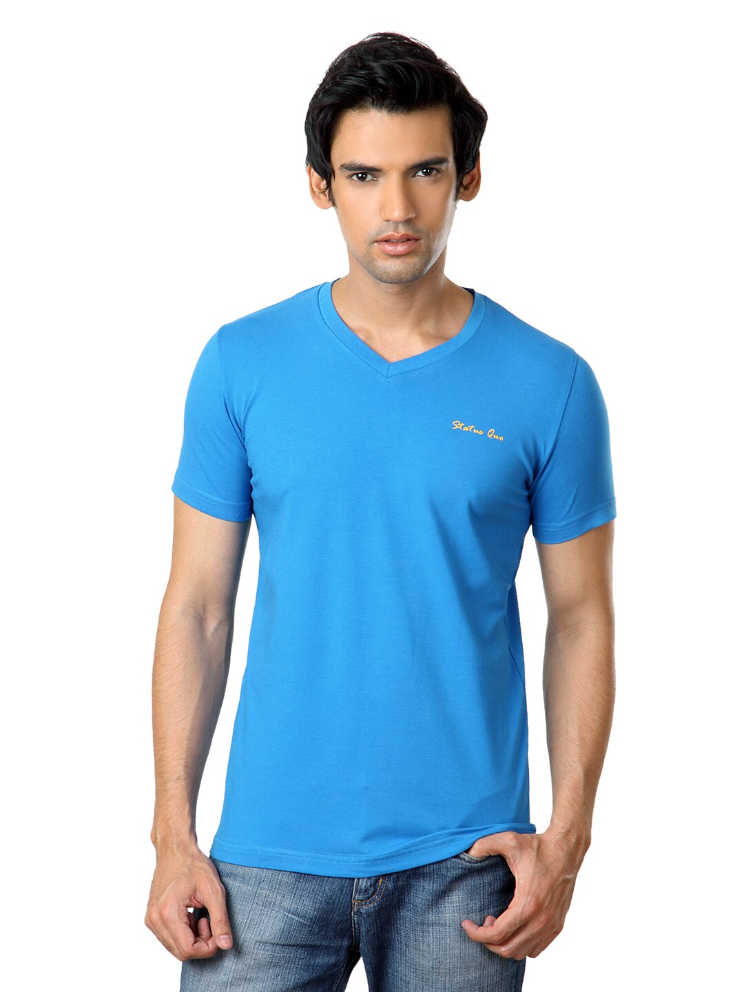 Status Quo Men Blue T-shirt