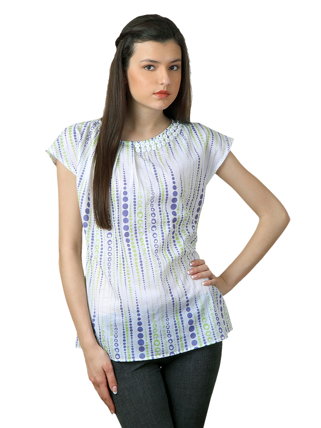 Sepia Women White Printed Top