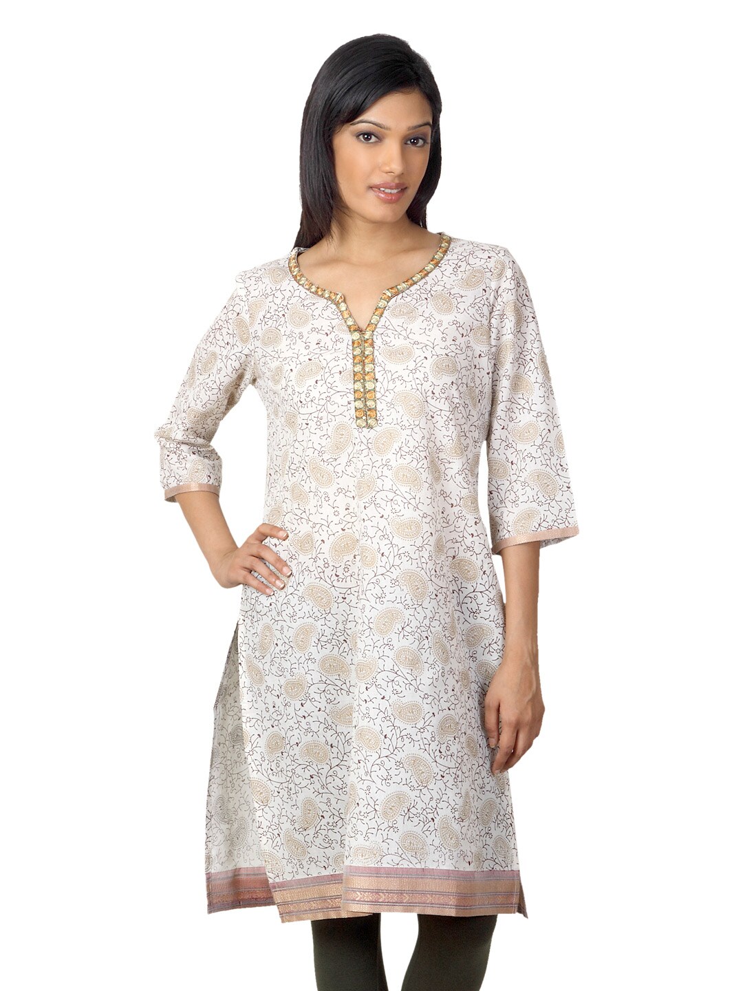 Aurelia Women Cream Kurta