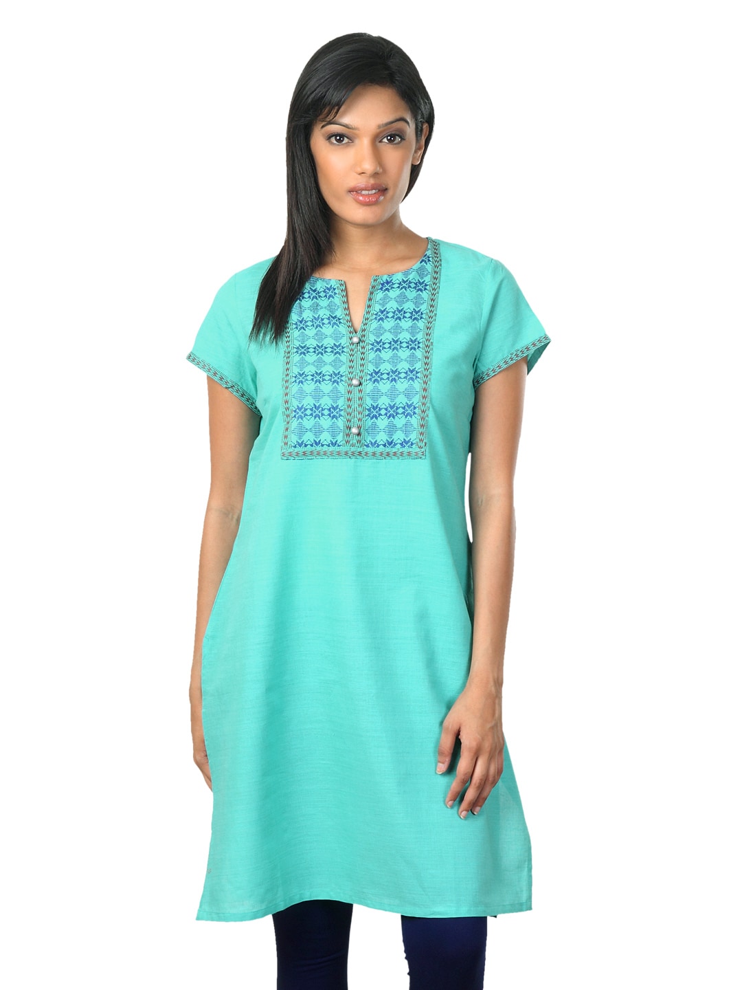 Aurelia Women Sea Green Kurta