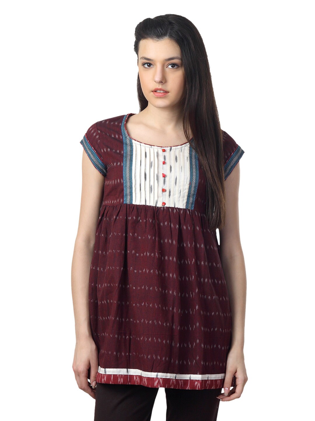 Mother Earth Women Maroon Kurti