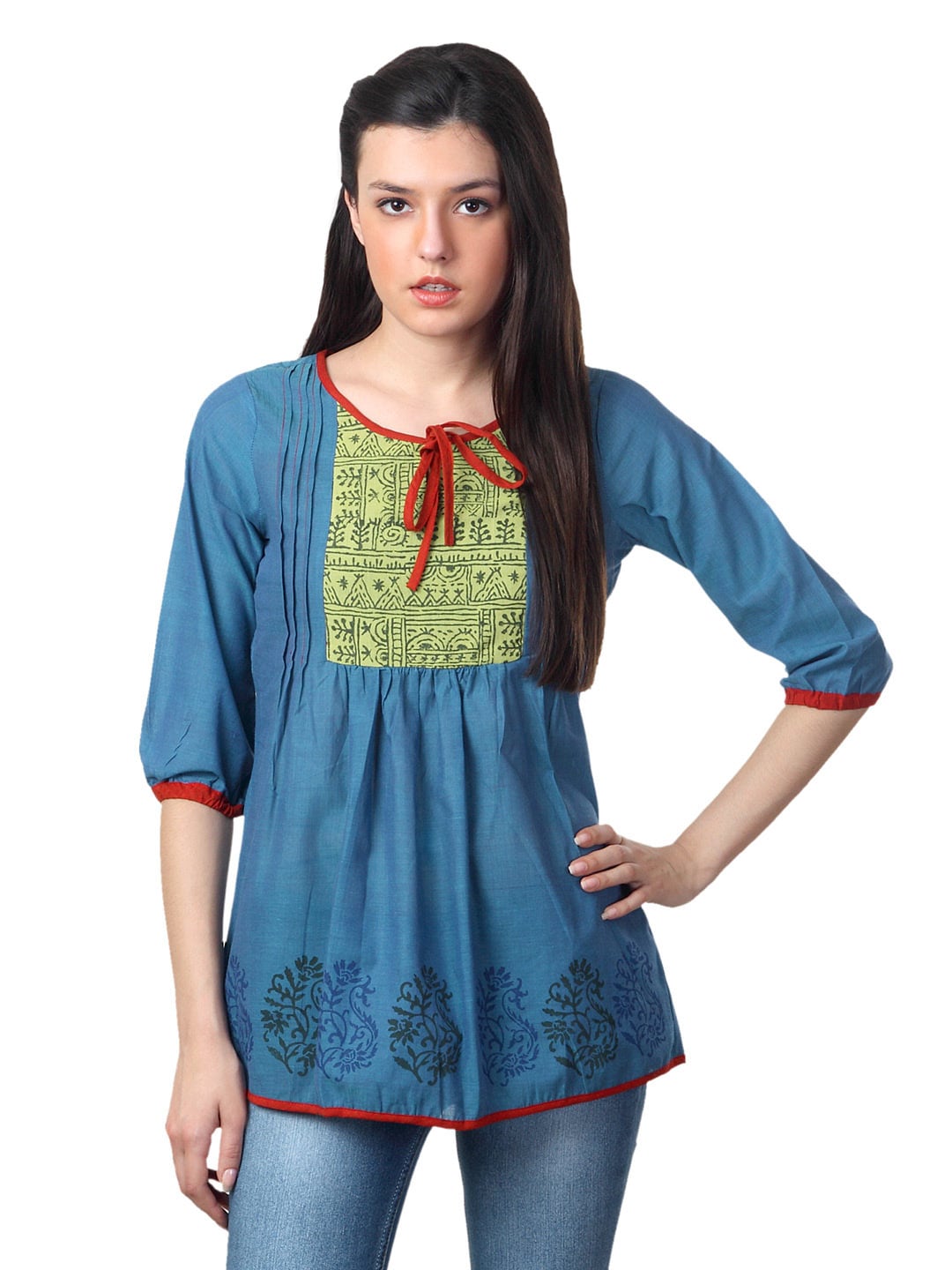 Mother Earth Women Blue Kurti